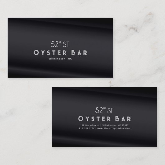 Minimalistic Deco Style | Black Pearl 名刺 (正面/裏面)