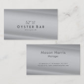 Minimalistic Deco Style | Silver Pearl 名刺 (正面/裏面)