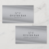 Minimalistic Deco Style | Silver Pearl 名刺 (正面/裏面)