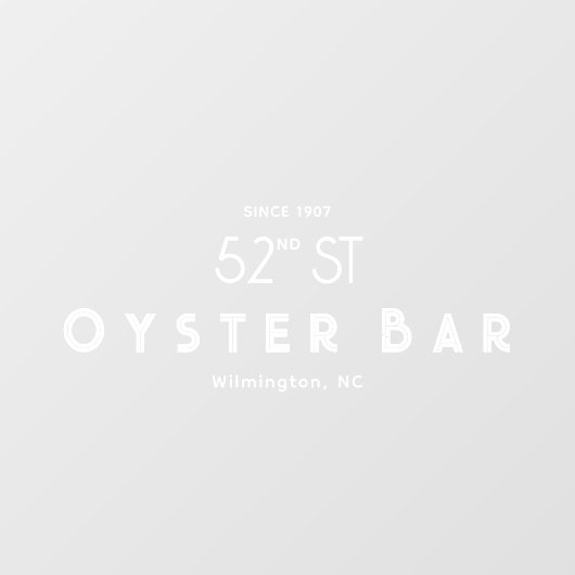 Minimalistic Deco Style | White ウィンドウサイン (シート)