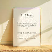 Minimalistic Elegant Black & White Wedding Vows ポスター