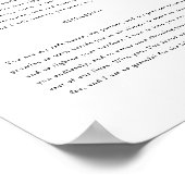 Minimalistic Elegant Black & White Wedding Vows ポスター (角)