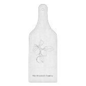 Minimalistic Elegant Farm Chic Lemons Lineart カッティングボード (正面)