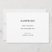 Minimalistic Elegant Script Photo Pregnancy 案内状 (裏面)