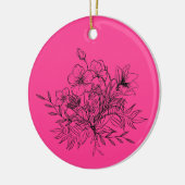 Minimalistic Floral Bouquet  セラミックオーナメント (左)