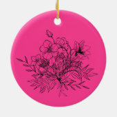 Minimalistic Floral Bouquet  セラミックオーナメント (裏面)