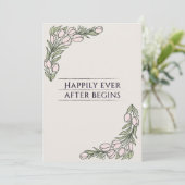 Minimalistic Floral Rustic Wedding Invite 招待状 (スタンド正面)