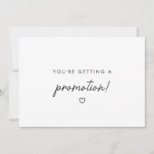 Minimalistic "Getting A Promotion" Baby Pregnancy 案内状 (正面)