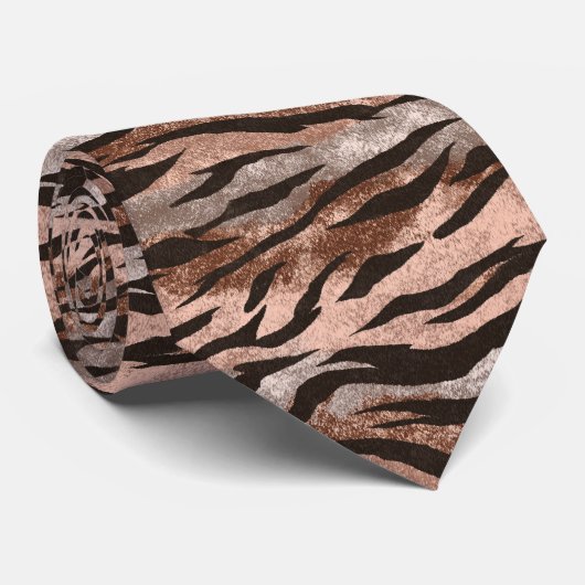 Minimalistic Gifts For Father Tiger Print ネクタイ (ロール)