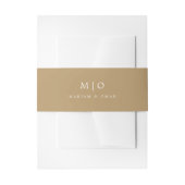 Minimalistic Gold Monogram Wedding Invitation 招待状ベリーバンド (正面例)