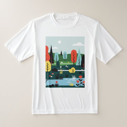 Minimalistic landscape in nature tシャツ (レイダウン)