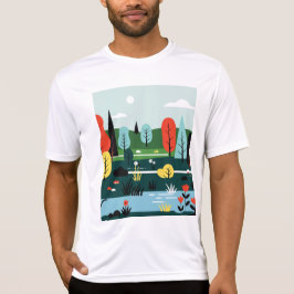 Minimalistic landscape in nature tシャツ