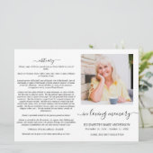 Minimalistic Memorial Funeral 招待状 (スタンド正面)