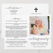 Minimalistic Memorial Funeral 招待状 (正面/裏面)