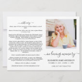 Minimalistic Memorial Funeral 招待状 (正面)