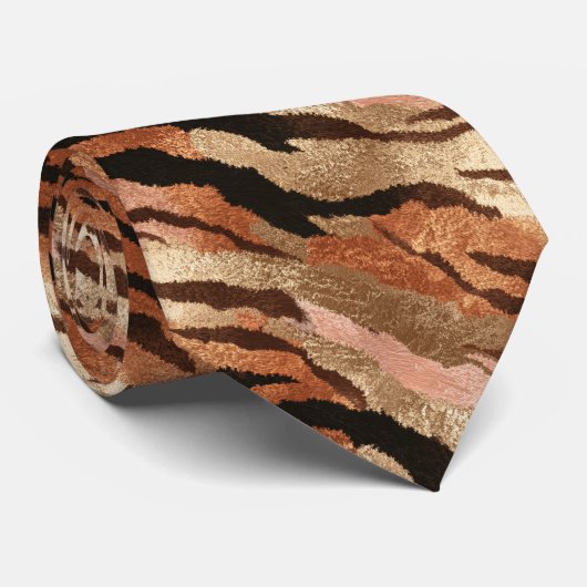 Minimalistic Men Gifts Tiger Print ネクタイ (ロール)