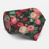 Minimalistic Mens Accessories Ranunculus Flower ネクタイ (ロール)