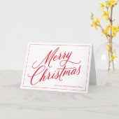 Minimalistic Merry Christmas Greeting Card カード (黄色い花)
