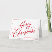 Minimalistic Merry Christmas Greeting Card カード (正面)