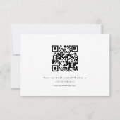 Minimalistic Modern Black & White Graduation Party 出欠カード (裏面)