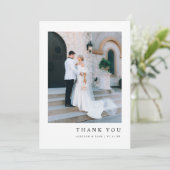 Minimalistic Modern Custom Wedding Photo サンキューカード (スタンド正面)