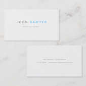 Minimalistic modern simple white Businesscard 名刺 (正面/裏面)