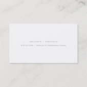 Minimalistic modern simple white Businesscard 名刺 (裏面)