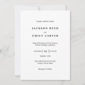 Minimalistic Modern Wedding Invitation Card 招待状 (正面)