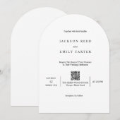 Minimalistic Modern Wedding Invitation Card 招待状 (正面/裏面)