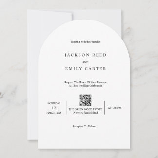 Minimalistic Modern Wedding Invitation Card 招待状