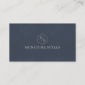 Minimalistic Monogram | Midnight Blue 名刺 (正面)