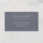 Minimalistic Monogram | Slate Blue 名刺 (裏面)