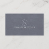 Minimalistic Monogram | Slate Blue 名刺 (正面)