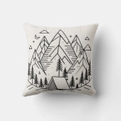 Minimalistic Mountains Camping クッション (裏面)