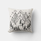 Minimalistic Mountains Camping クッション (正面)