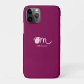 Minimalistic Om Handwritten Personalized Case-Mate iPhoneケース (裏)