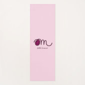 Minimalistic Om Handwritten Personalized Yoga Mat ヨガマット (正面)