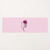 Minimalistic Om Handwritten Personalized Yoga Mat ヨガマット (正面(横))