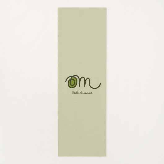 Minimalistic Om Handwritten Personalized Yoga Mat ヨガマット (正面)