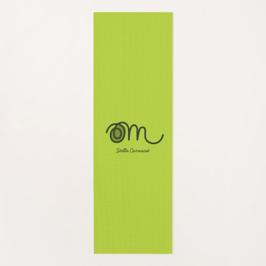 Minimalistic Om Handwritten Personalized Yoga Mat ヨガマット (正面)