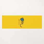 Minimalistic Om Handwritten Personalized Yoga Mat ヨガマット (正面(横))
