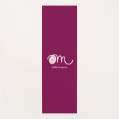 Minimalistic Om Handwritten Personalized Yoga Mat ヨガマット (正面)