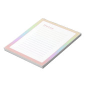 Minimalistic Pastel Rainbow ノートパッド (回転)