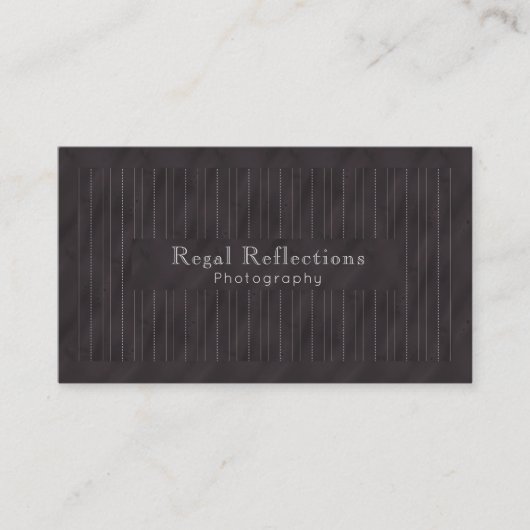 Minimalistic PinStripes (Charcoal) 名刺 (正面)