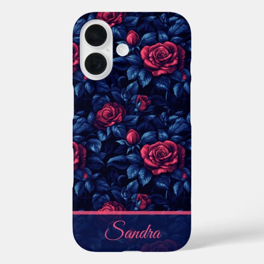 Minimalistic Retirement Gift Rose Flower Name Case-Mate iPhoneケース (裏面)