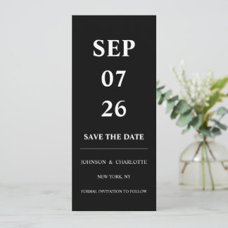 Minimalistic Save The Date Card セーブザデート