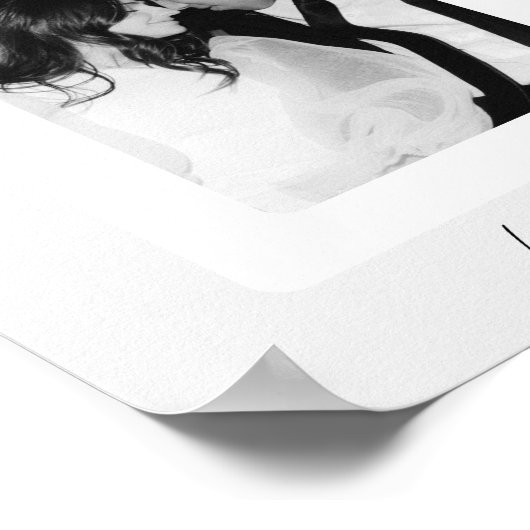 Minimalistic Script Ace of Spades Couple Photo ポスター (角)