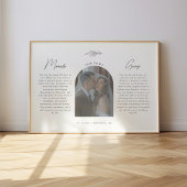 Minimalistic Script Wedding Vows w/ Photo Arch  ポスター