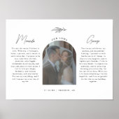 Minimalistic Script Wedding Vows w/ Photo Arch  ポスター (正面)