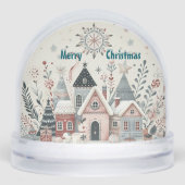 Minimalistic Snow-Clad Christmas Village Boho Art  (正面)